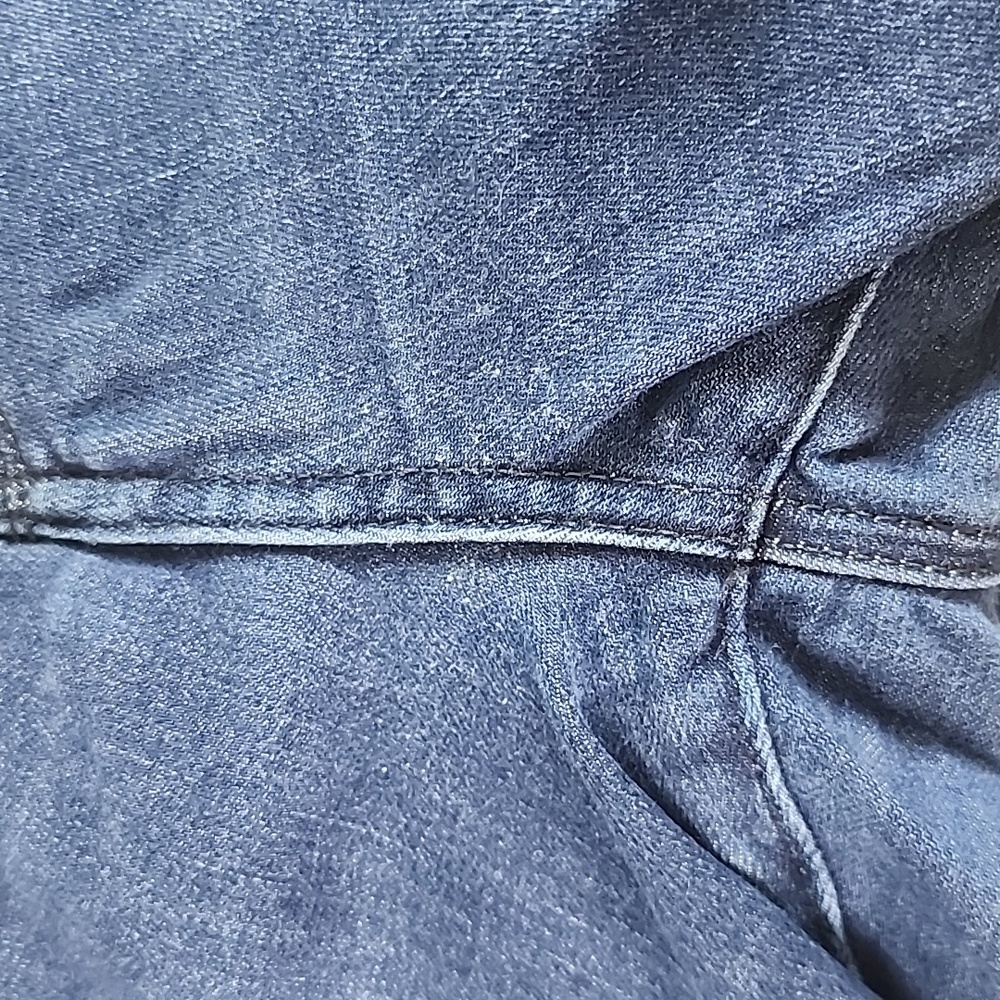 NYDJ Rapture dark wash cuffed crop denim blue jeans Lift Tuck technology Size 12 - Picture 7 of 7